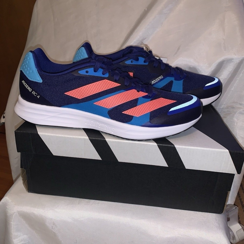 Adidas Adizero RC 4 Men's Size 9.5 Blue Red Running Shoes New.   41